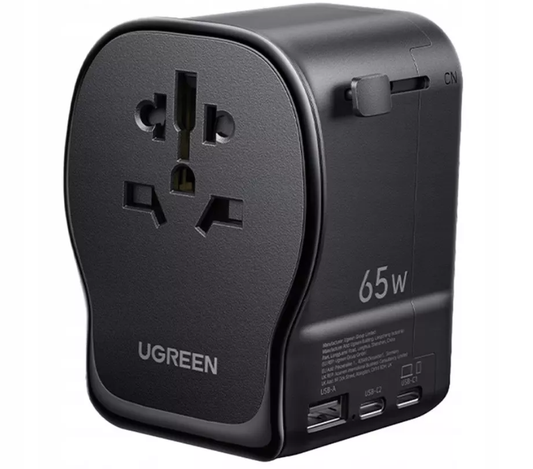 Chargeur secteur UGREEN Travel S550 (55001), 65W, 3,25A, 1 x USB-A - 2 x USB-C, Noir
