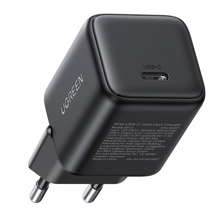 Chargeur Réseau UGREEN X513, 30W, 3A, 1 x USB-C, Noir