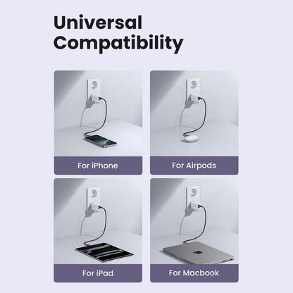 Chargeur Réseau UGREEN X516, 30W, 3A, 1 x USB-A - 1 x USB-C, Rose