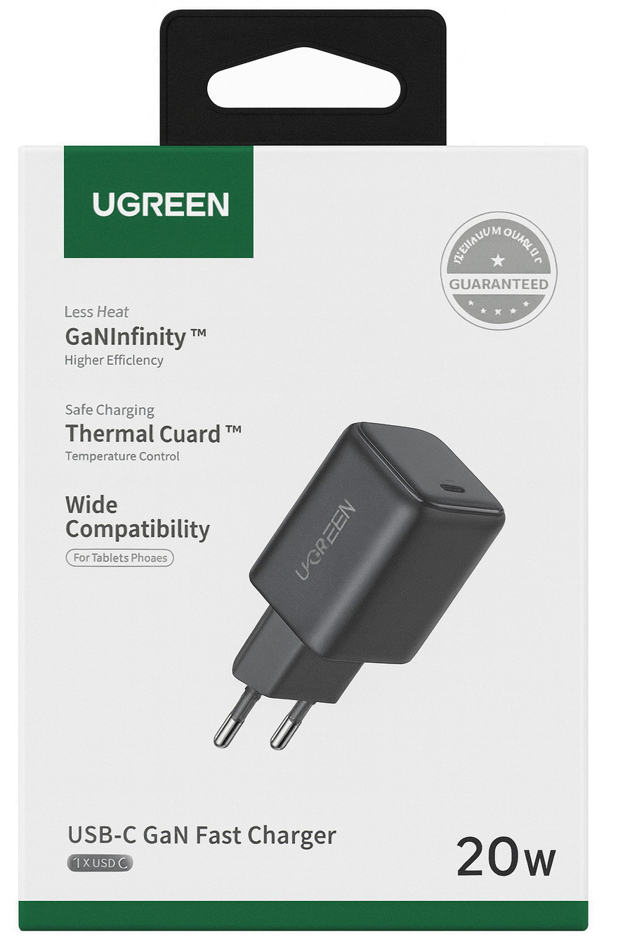 UGREEN X517 Netzladegerät, 25W, 3A, 1 x USB-C, Schwarz