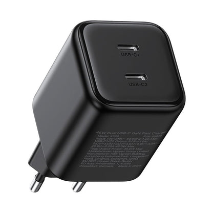 Chargeur secteur UGREEN X526 (65058), 45W, 3A, 2 x USB-C, Noir