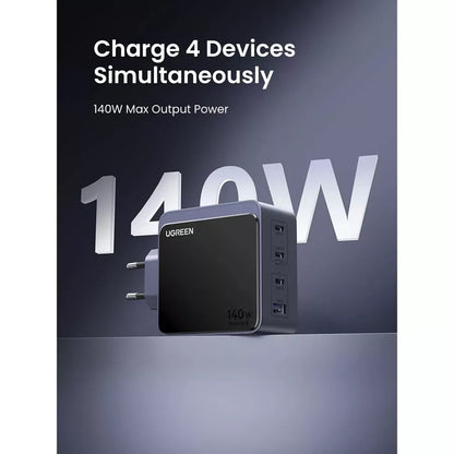 UGREEN X570 Nexode S Netzladegerät, 140W, 5A, 1 x USB-A - 3 x USB-C, Grau