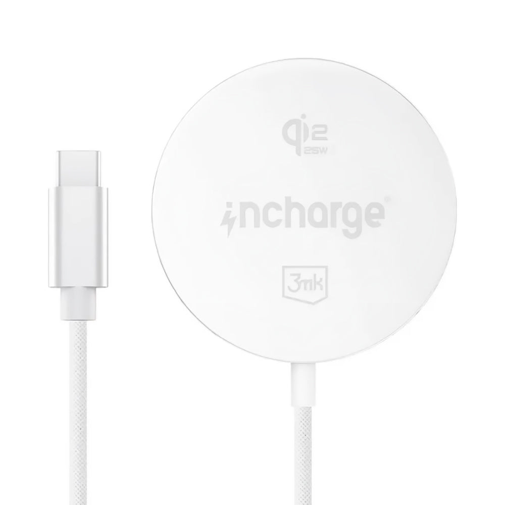 Chargeur Secteur Sans Fil 3MK Align, 25W, Blanc