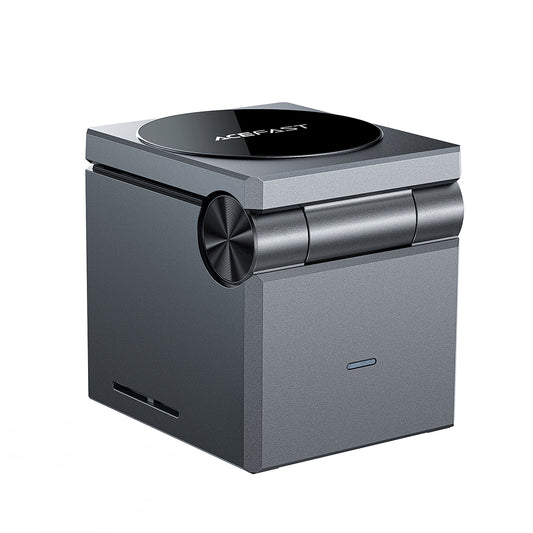 Caricabatterie Wireless Retea Acefast E18 Cubo di Rubik 3in1, 23W, 1.67A, Grigio