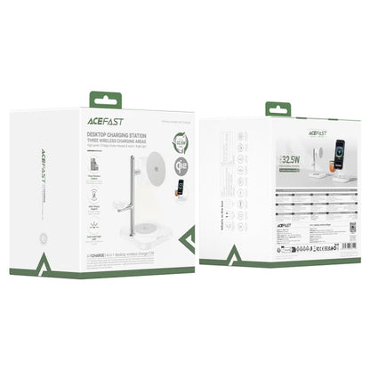 Caricabatterie Wireless Retea Acefast E39 3in1, 32.5W, Bianco