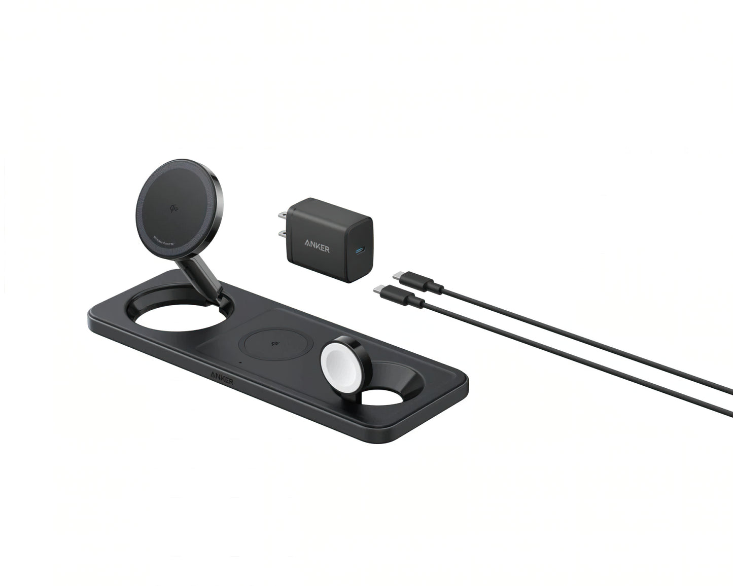 Anker MagGo 3in1 Wireless Netzladegerät, 15W, 1.67A, Schwarz B25M1311