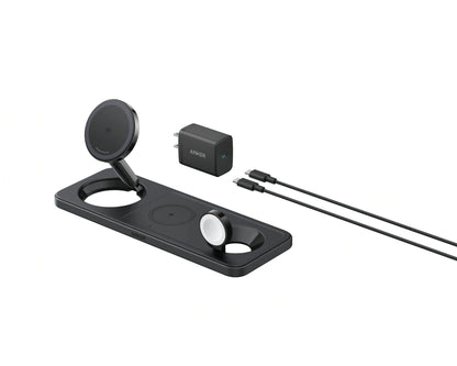 Anker MagGo 3in1 Wireless Netzladegerät, 15W, 1.67A, Schwarz B25M1311