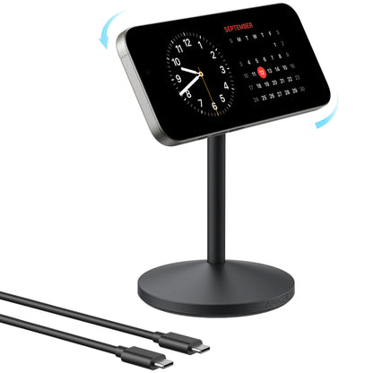 Incarcator Retea Wireless Anker MagGo Stand, 15W, 1.67A, Negru A25X1H11