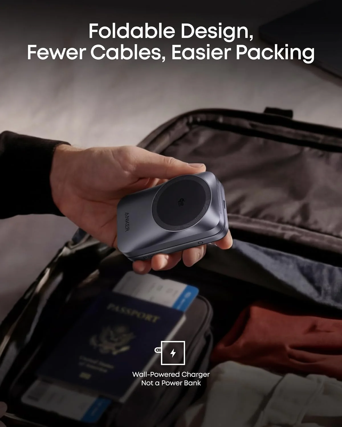 Caricatore Wireless da Rete Anker Prime MagGo 3in1, 25W, Nero A25N1