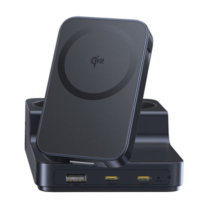 Caricabatterie Stazione Baseus Nomos ND11 QI 6in1, 67W, 3.35A, 1 x USB-A - 2 x USB-C - 2 x Schuko, Nero P80015804213-00