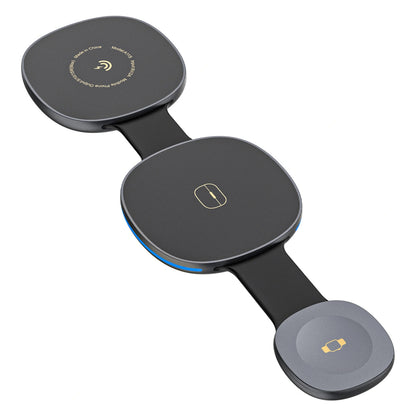 Caricabatterie Rete Wireless Dudao A11S 3in1, 15W, Nero