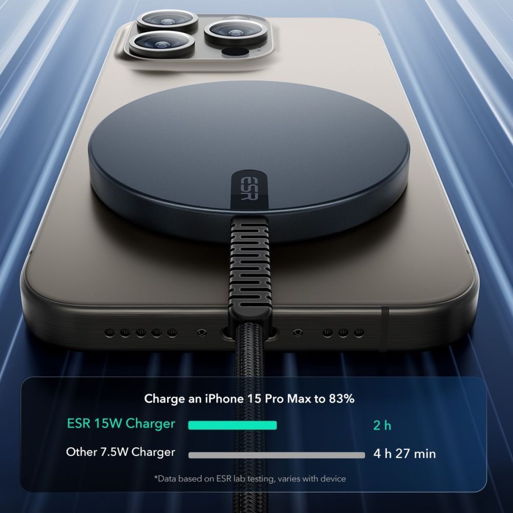 Caricabatterie Wireless ESR HaloLock, 15W, 1.67A, Nero