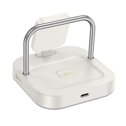 Chargeur Réseau Sans Fil HOCO CQ16A 3en1, 15W, 1.67A, Blanc