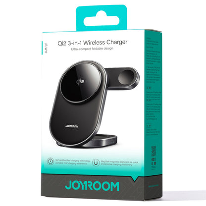 Caricabatterie Wireless Rete Joyroom JR-W17 3in1, 15W, 1.67A, Nero