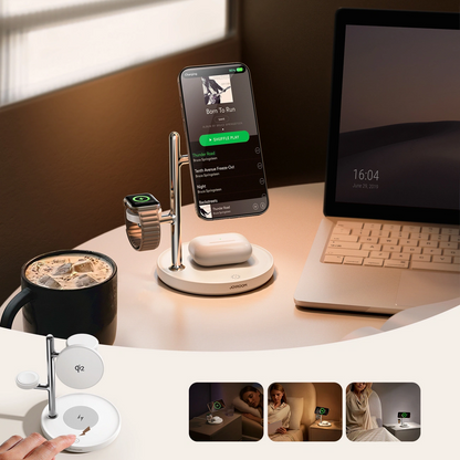 Caricabatterie Wireless Rete Joyroom JR-W23 3in1, 15W, 1.67A, Bianco
