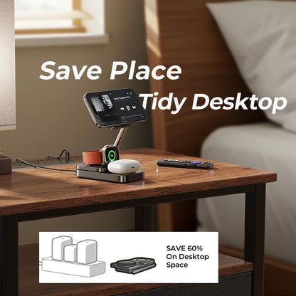 Caricabatterie Wireless Lisen 3in1, 15W, 1.67A, Nero YL0424010003