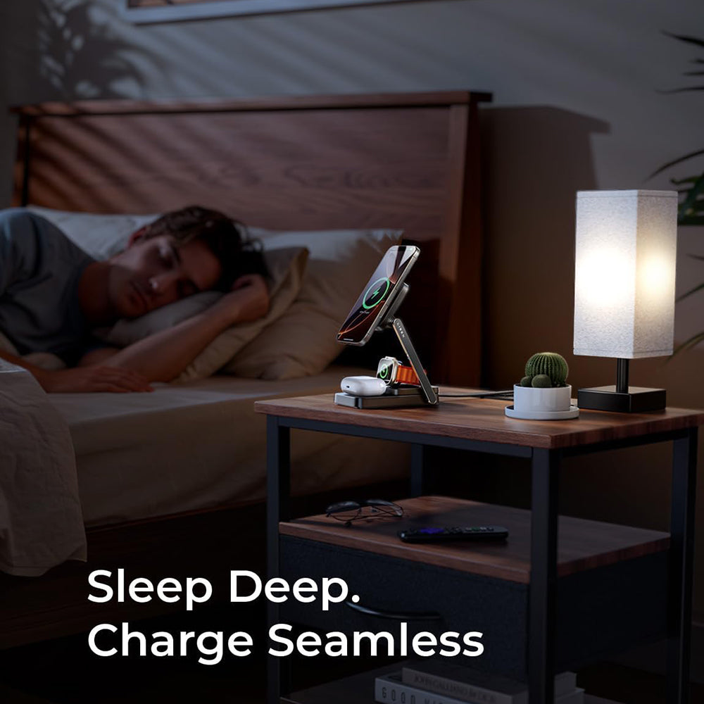 Caricabatterie Wireless Lisen 3in1, 15W, 1.67A, Nero YL0424010003