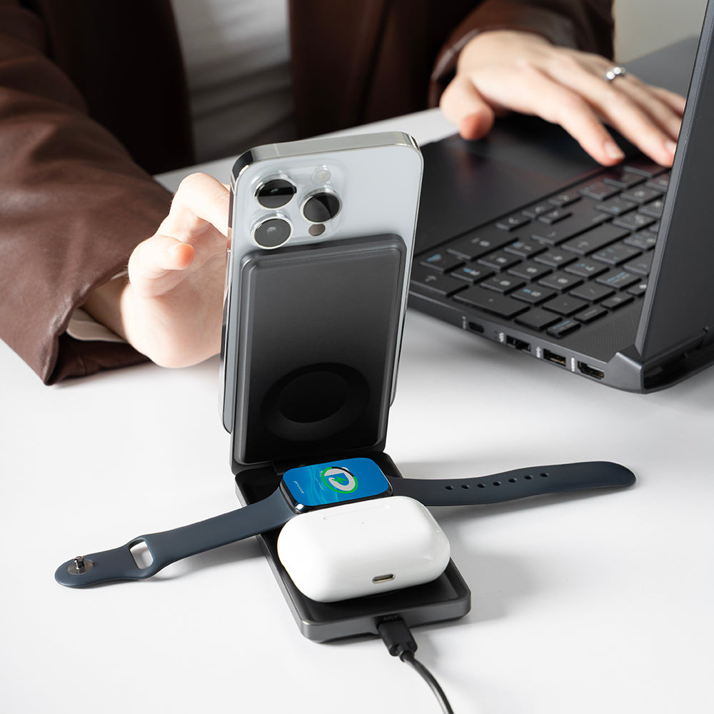 Caricabatterie Rete Wireless Proove Metal Edge 3in1, 15W, 1.67A, Grigio WSME15010003