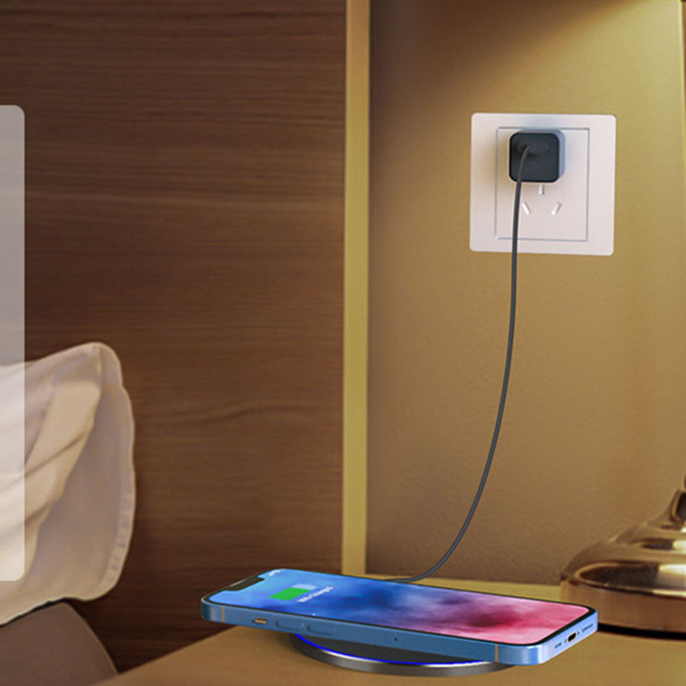 Caricabatterie Wireless Rete Techsuit CHWR031 Premium, 15W, 1.67A, Bianco