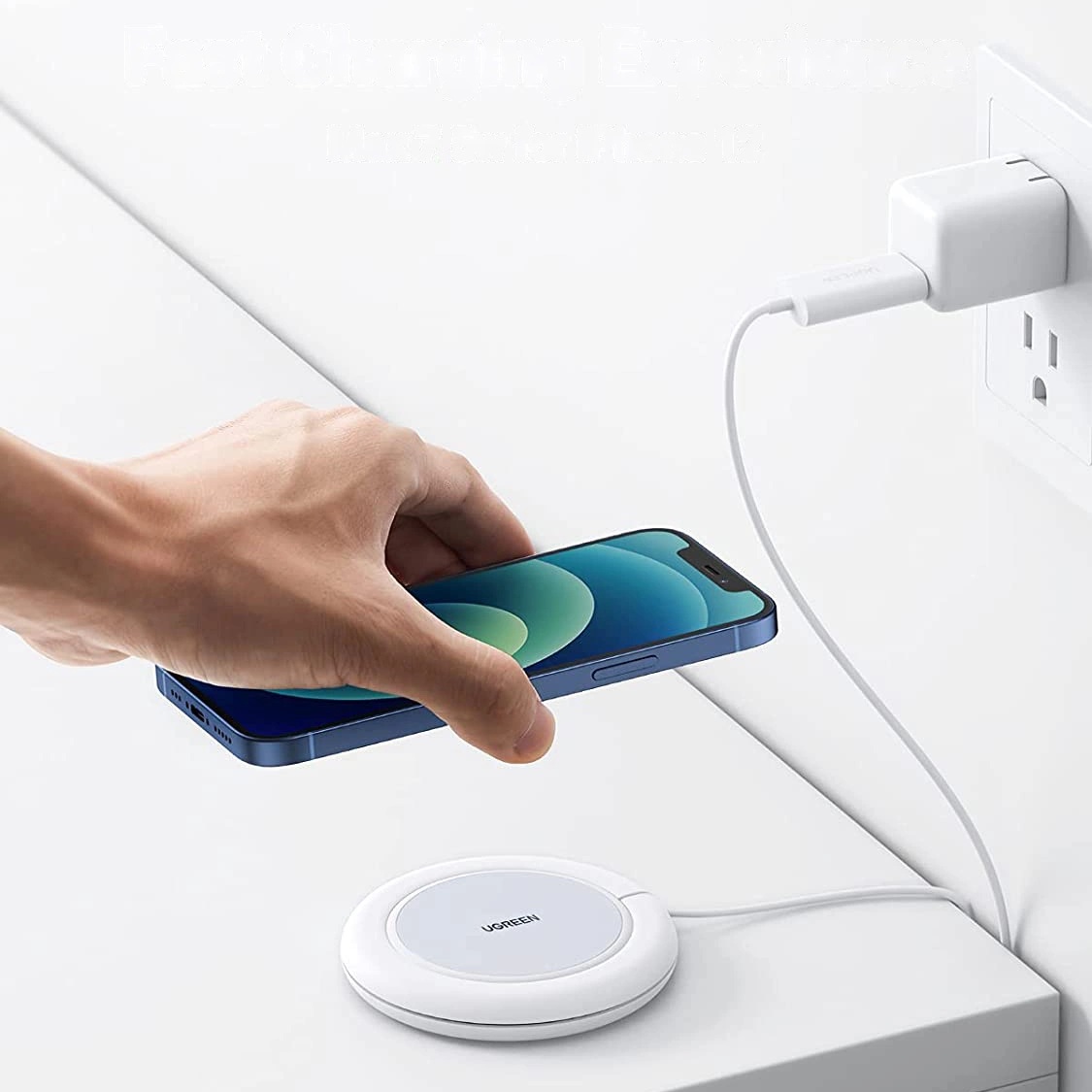UGREEN CD245 Wireless-Netzteil (40123), 15W, 1,67A, Weiß