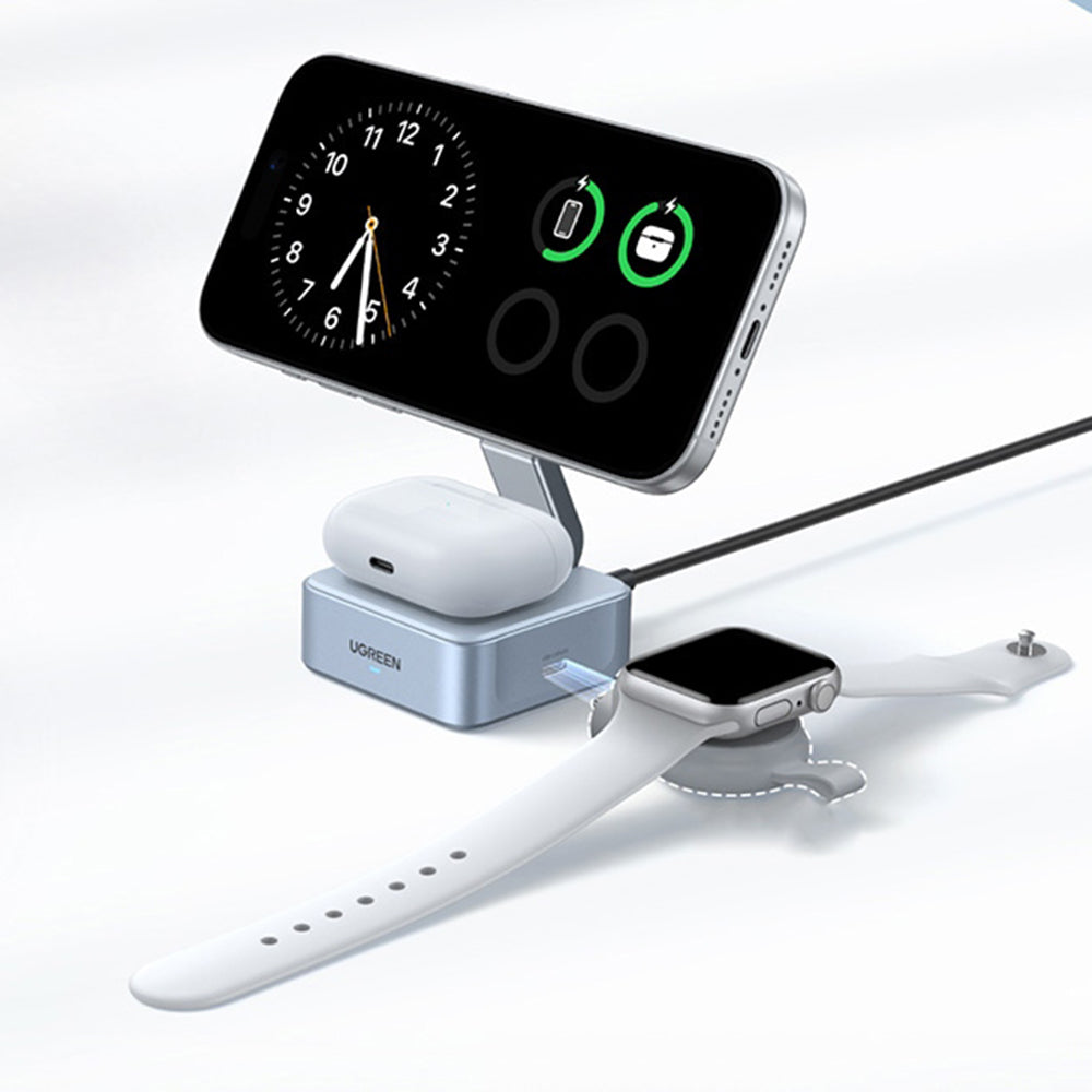 Drahtloses Netzladegerät UGREEN W752 2in1, 35W, 3A, 1 x USB-C, Blau