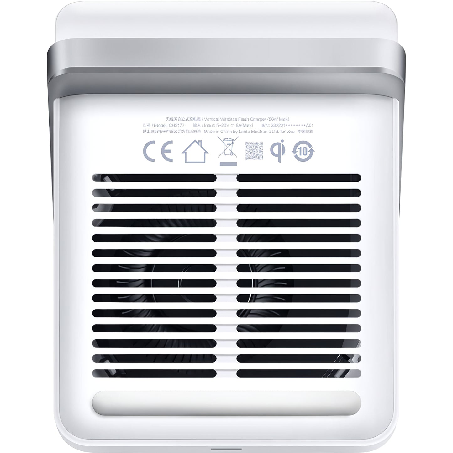 Chargeur Réseau Sans Fil vivo, 50W, 6A, Blanc, Reconditionné 6000333