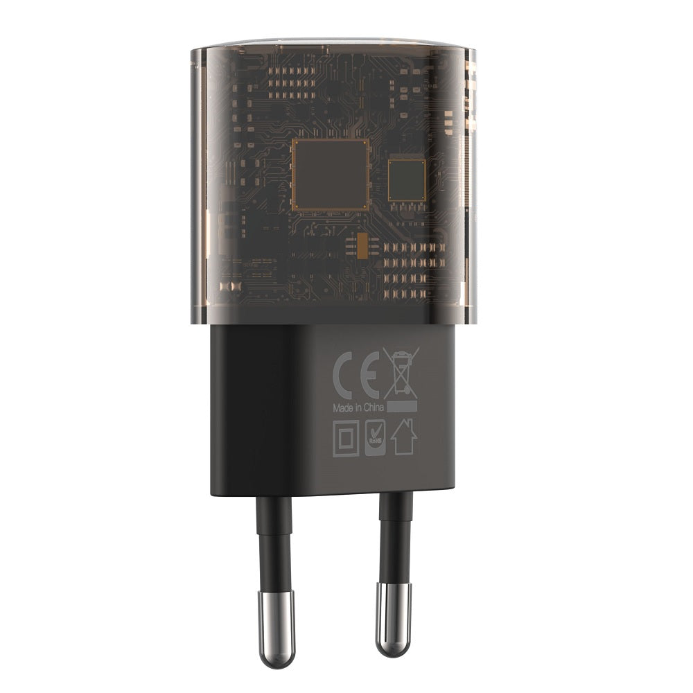 Caricabatterie Rete XO Design CE05, 30W, 3A, 1 x USB-A - 1 x USB-C, Marrone