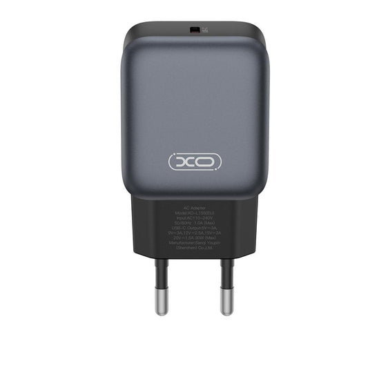 Caricabatterie Rete XO Design L155, 30W, 3A, 1 x USB-C, Nero