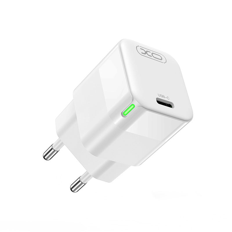 Caricabatterie Rete XO Design CE06, 30W, 3A, 1 x USB-C, Bianco