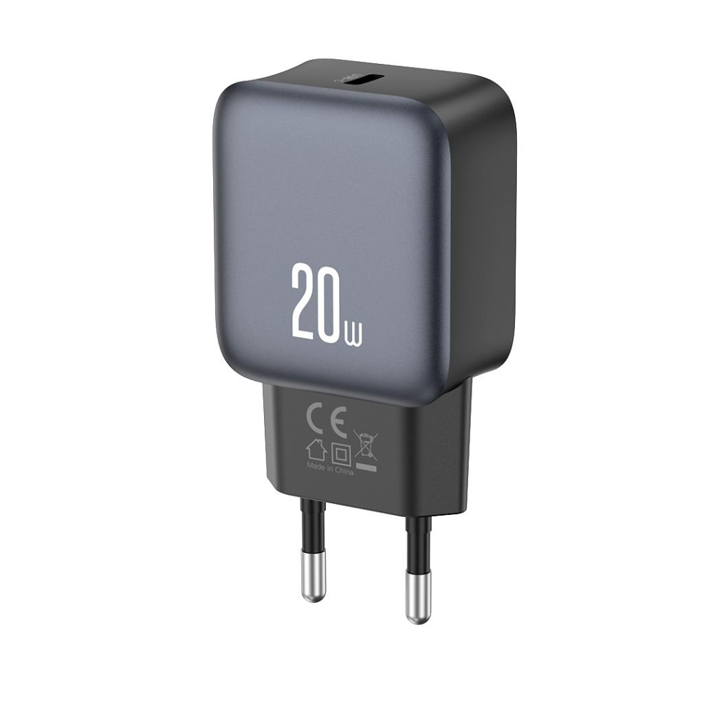 Netzladegerät XO Design L153, 20W, 3A, 1 x USB-C, Schwarz