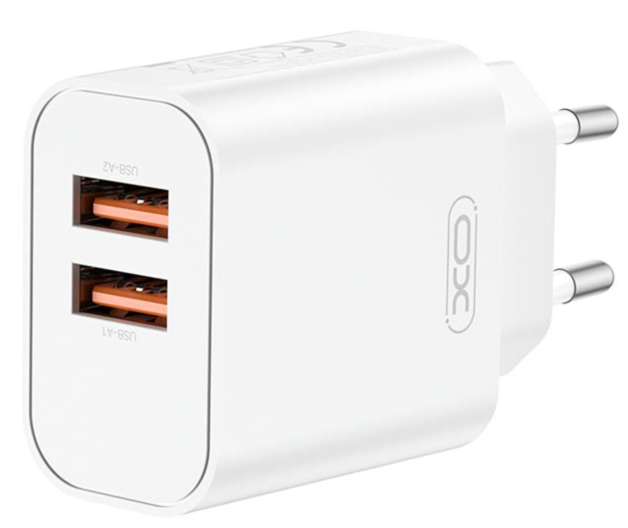 Chargeur Réseau XO Design CE34, 12W, 2.4A, 2 x USB-A, Blanc