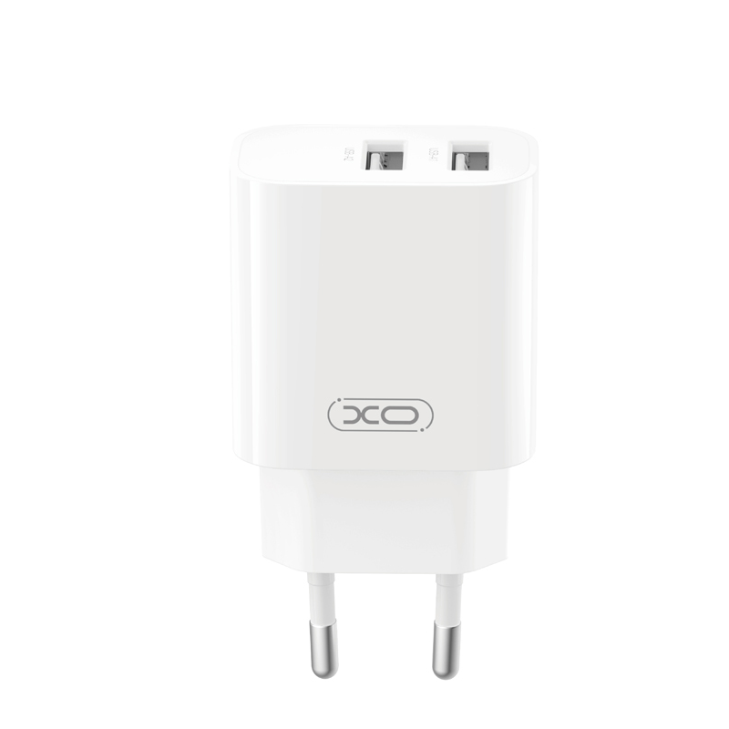 Chargeur secteur XO Design CE55, 12 W, 2,4 A, 2 x USB-A, blanc