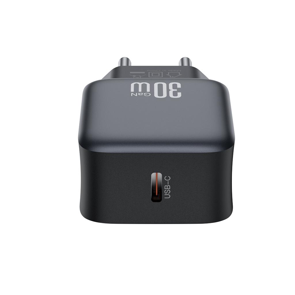 Caricabatterie Rete XO Design L155, 30W, 3A, 1 x USB-C, Nero