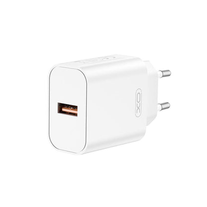 Caricabatterie Rete XO Design CE33, 18W, 3A, 1 x USB-A, Bianco