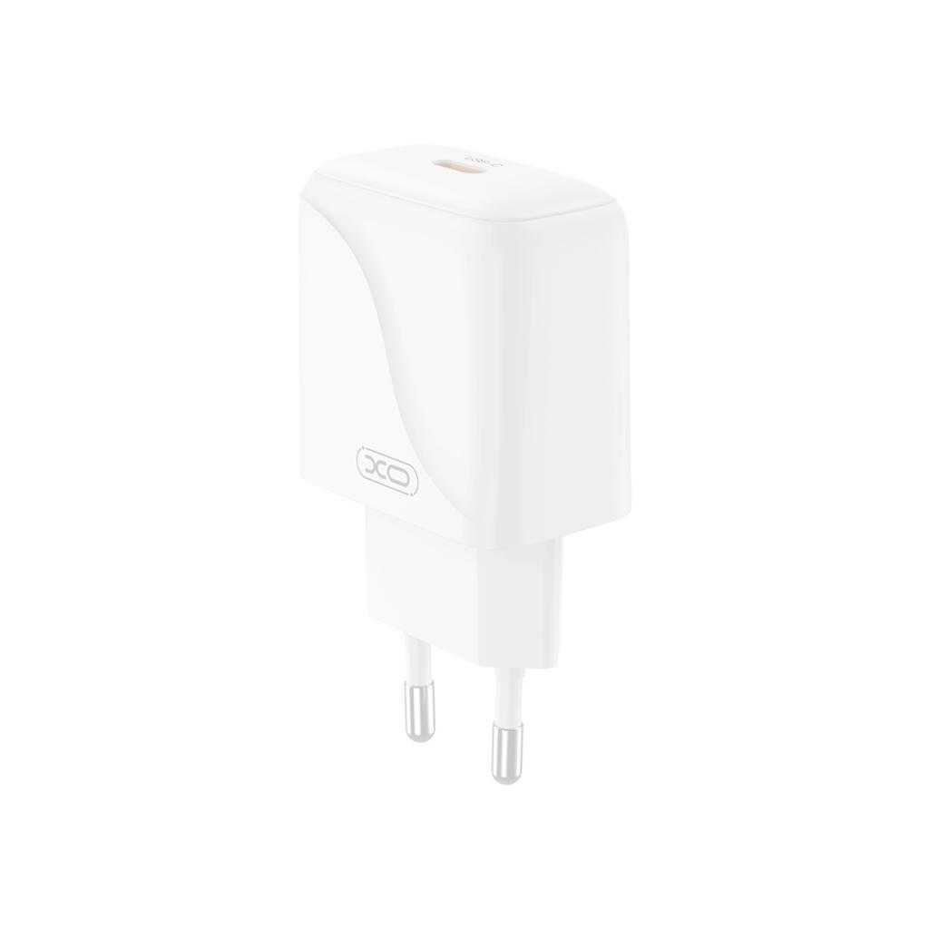 Chargeur Réseau XO Design L141, 20W, 3A, 1 x USB-C, Blanc