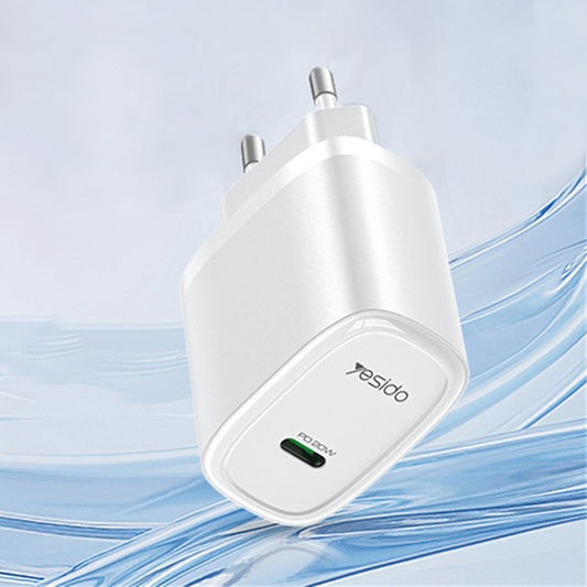 Chargeur Réseau Yesido YC57, 20W, 3A, 1 x USB-C, Blanc