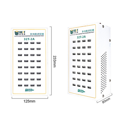 Chargeur Station Best 32T-2A, 2A, 32 x USB-A, Blanc