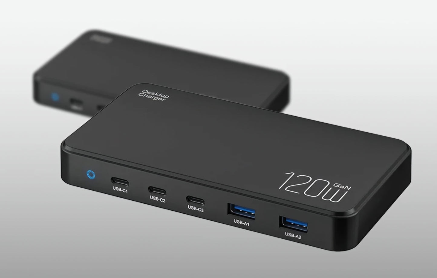Chargeur Station BlitzWolf BW-i100, 120W, 5A, 2 x USB-A - 3 x USB-C, Noir