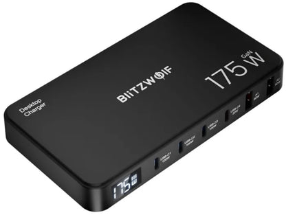 Chargeur Station BlitzWolf BW-S30, 175W, 5A, 2 x USB-A - 4 x USB-C, Noir