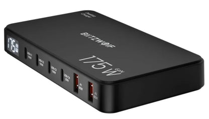 Chargeur Station BlitzWolf BW-S30, 175W, 5A, 2 x USB-A - 4 x USB-C, Noir
