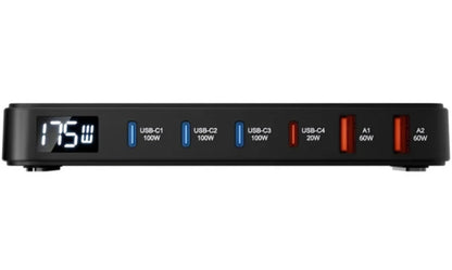 Chargeur Station BlitzWolf BW-S30, 175W, 5A, 2 x USB-A - 4 x USB-C, Noir