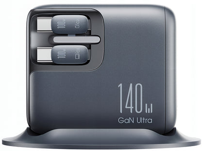 Caricabatterie Stazione Con Cavo USB-C Joyroom Podix JR-TRD01, 140W, 1 x USB-C - 2 x USB-A, Grigio