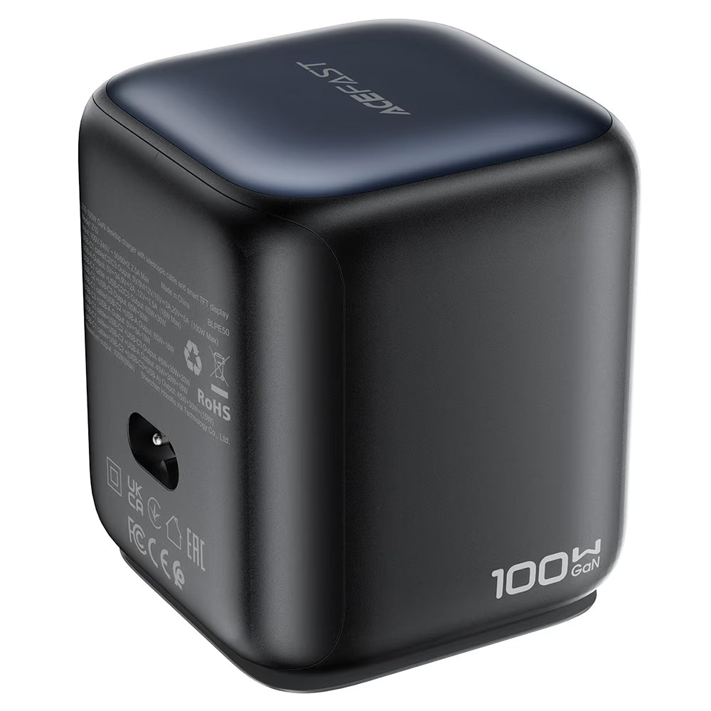Ladestation mit USB-C-Kabel Acefast Z10, 100W, 1 x USB-A - 2 x USB-C, Schwarz
