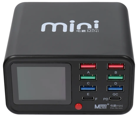 Chargeur Station MaAnt Dianba Mini, 75W, 2 x USB-C - 6 x USB-A, Noir