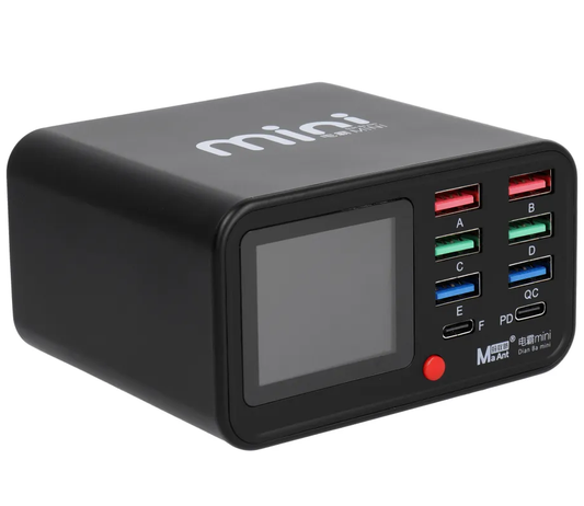 Chargeur Station MaAnt Dianba Mini, 75W, 2 x USB-C - 6 x USB-A, Noir