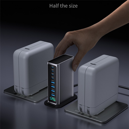 Chargeur Station OEM, 520W, 5A, 4 x USB-A - 4 x USB-C, Gris