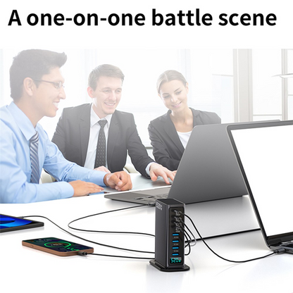 Chargeur Station OEM, 520W, 5A, 4 x USB-A - 4 x USB-C, Gris