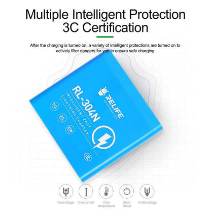 Ladestation Relife RL-304N, 87W, 3A, 2 x USB-C - 4 x USB-A, Blau