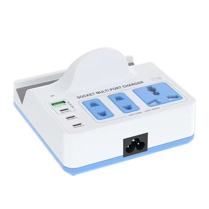 Station de charge Relife RL-309H QI, 72W, 1 x USB-A - 3 x USB-C, Blanc