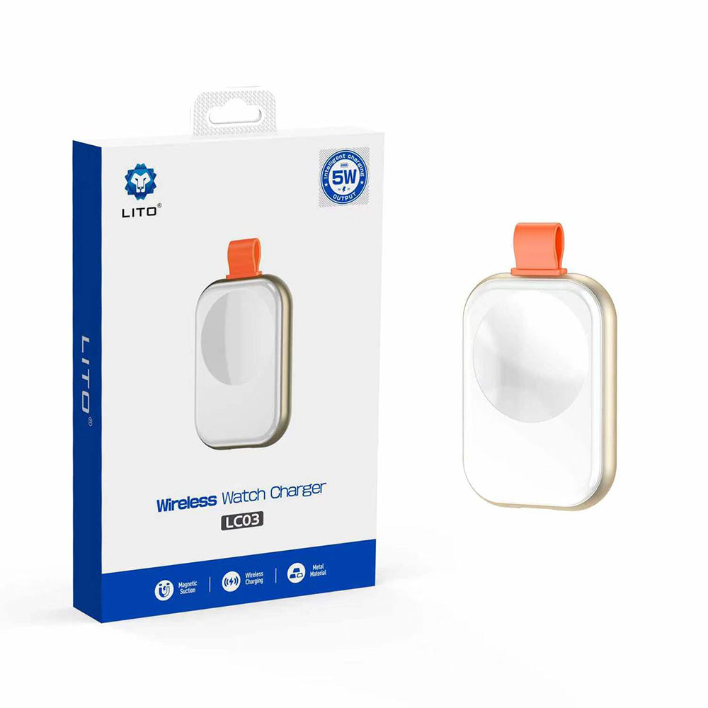Chargeur sans fil Lito LC03 pour Apple Watch Series, Blanc